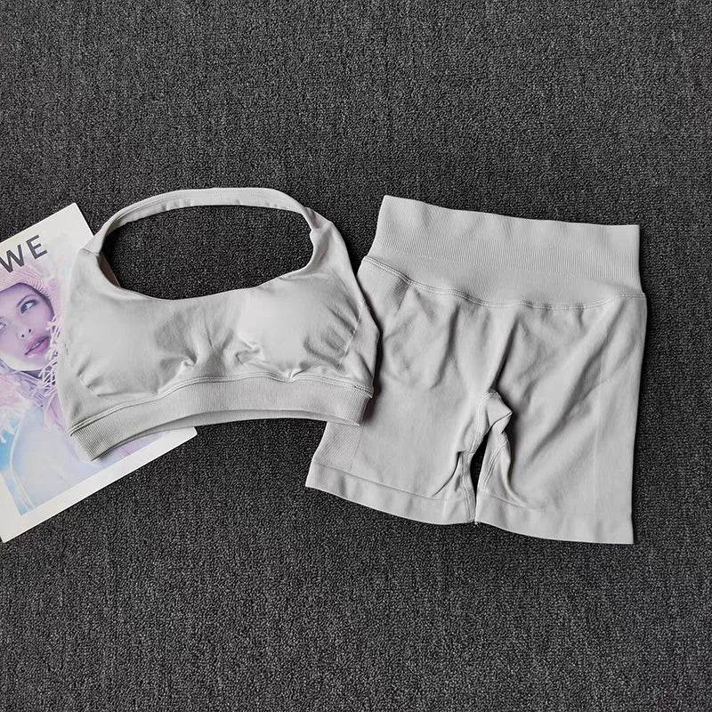 Seamless Halter Sports Shorts Set - P12 Hub Europe