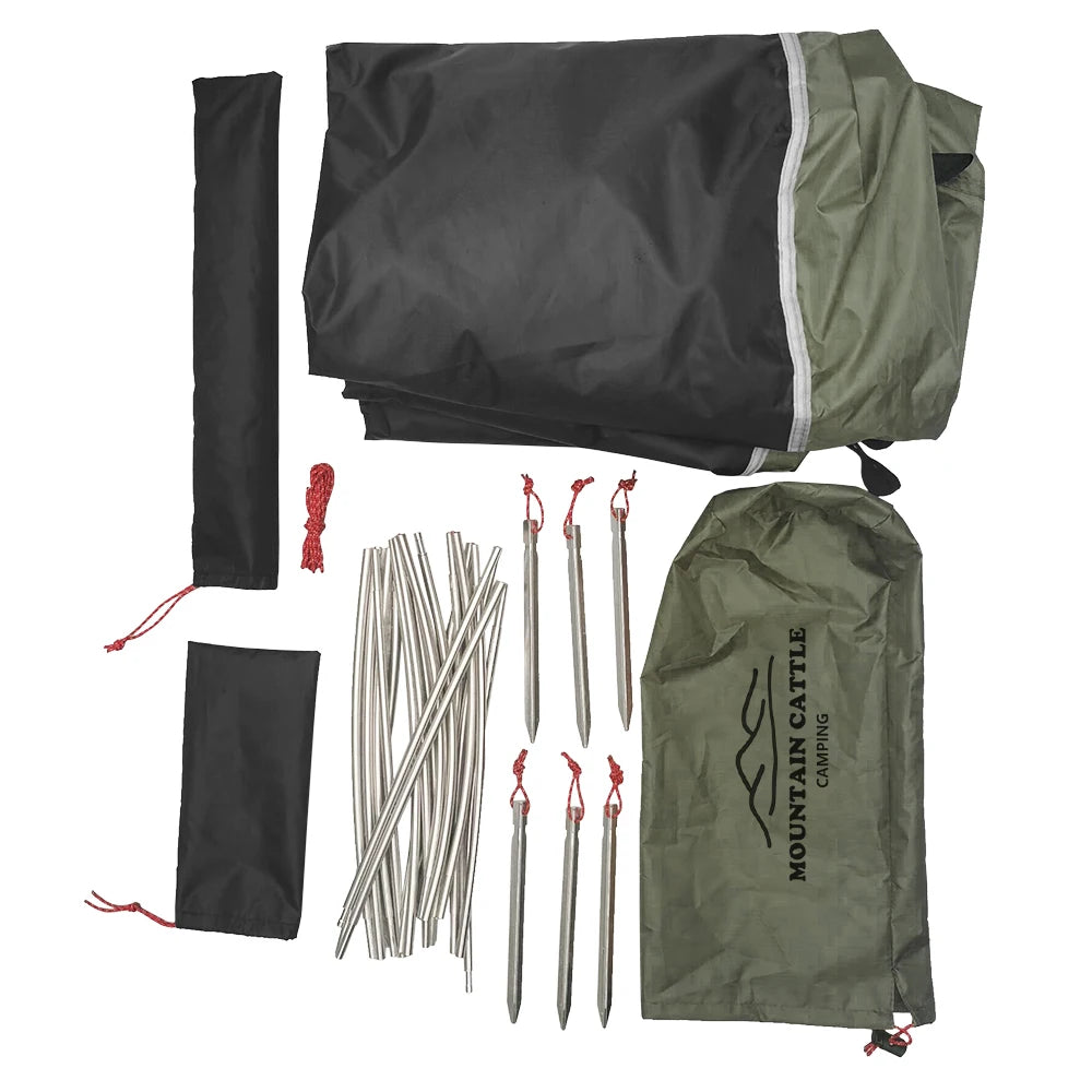 Ultralight Single Person Tent 210D Oxford Waterproof Camping Tunnel Tent for Outdoor Backpacking Hiking Fishing