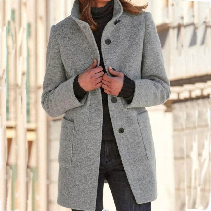Warm Wool Blend Trench Coat - P12 Hub Europe