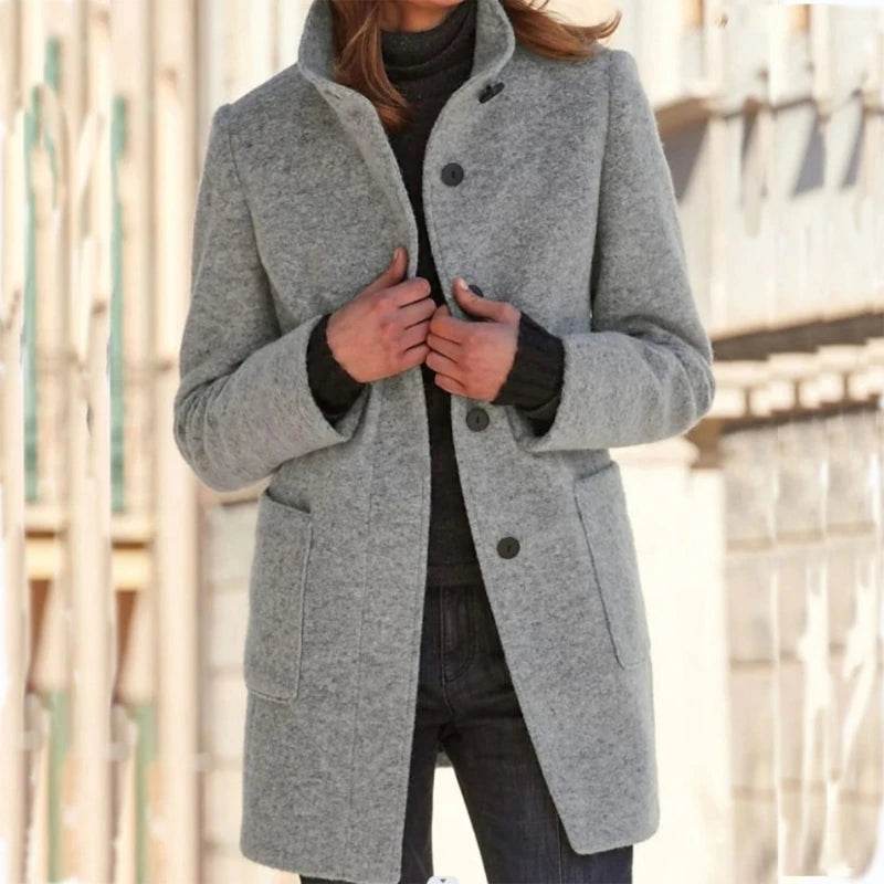 Warm Wool Blend Trench Coat - P12 Hub Europe
