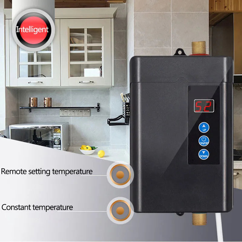 110V 220V Instant Electric Water Heater Faucet Intelligent Touch Heating Fast 3 Seconds Hot Shower with Temperature Display