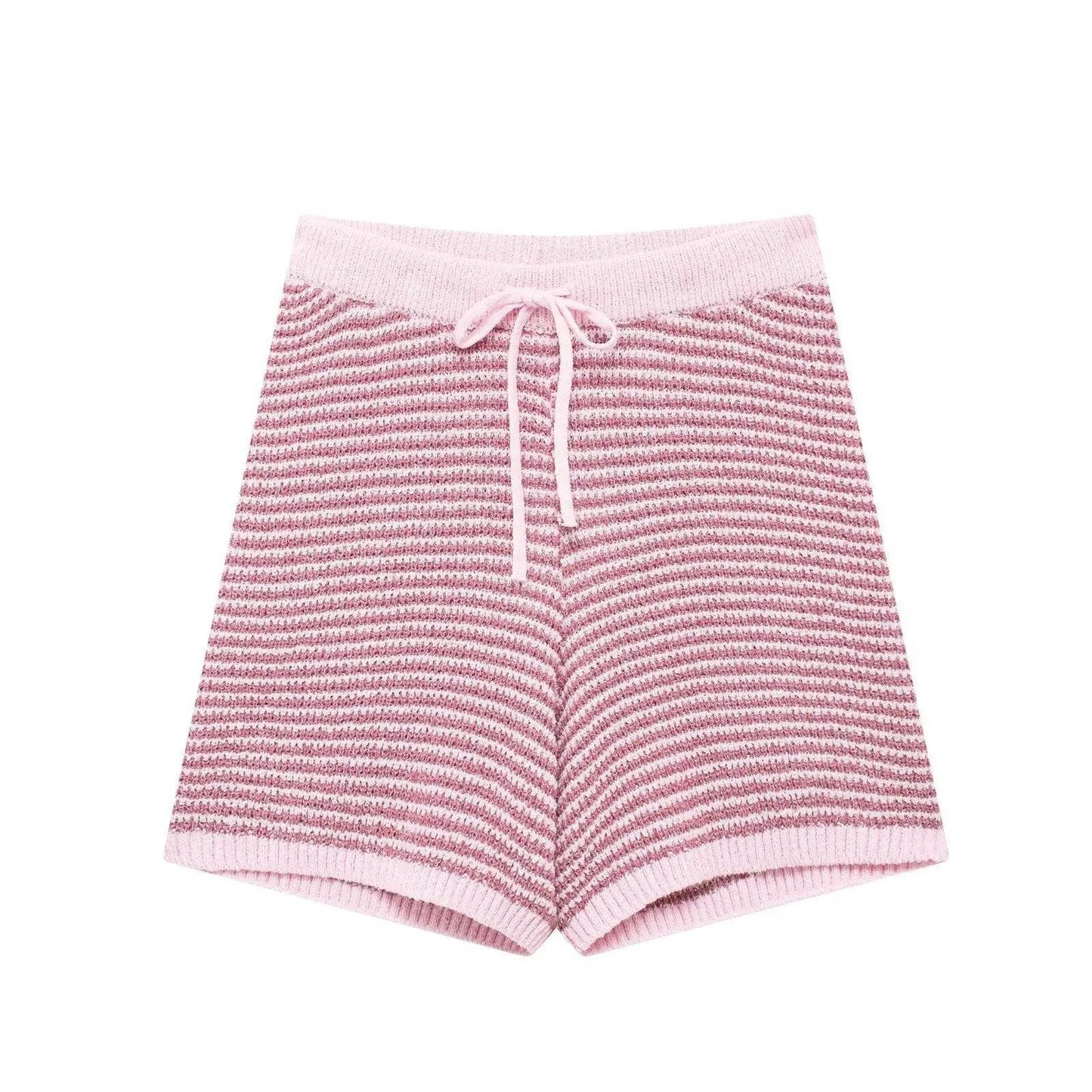 Summer Retro Knitted Shorts Set - P12 Hub Europe