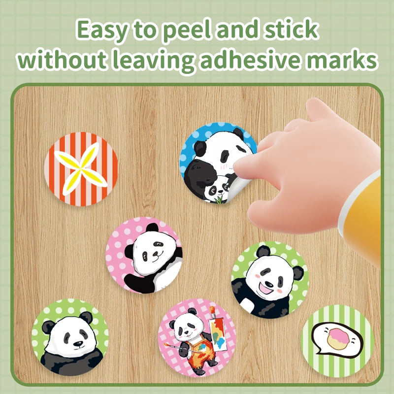 Children Panda Stamp Seals Stamps for Stationery Stickers Sticker Name Children's Clothing Seal Toy Toys Magic Child Birthday