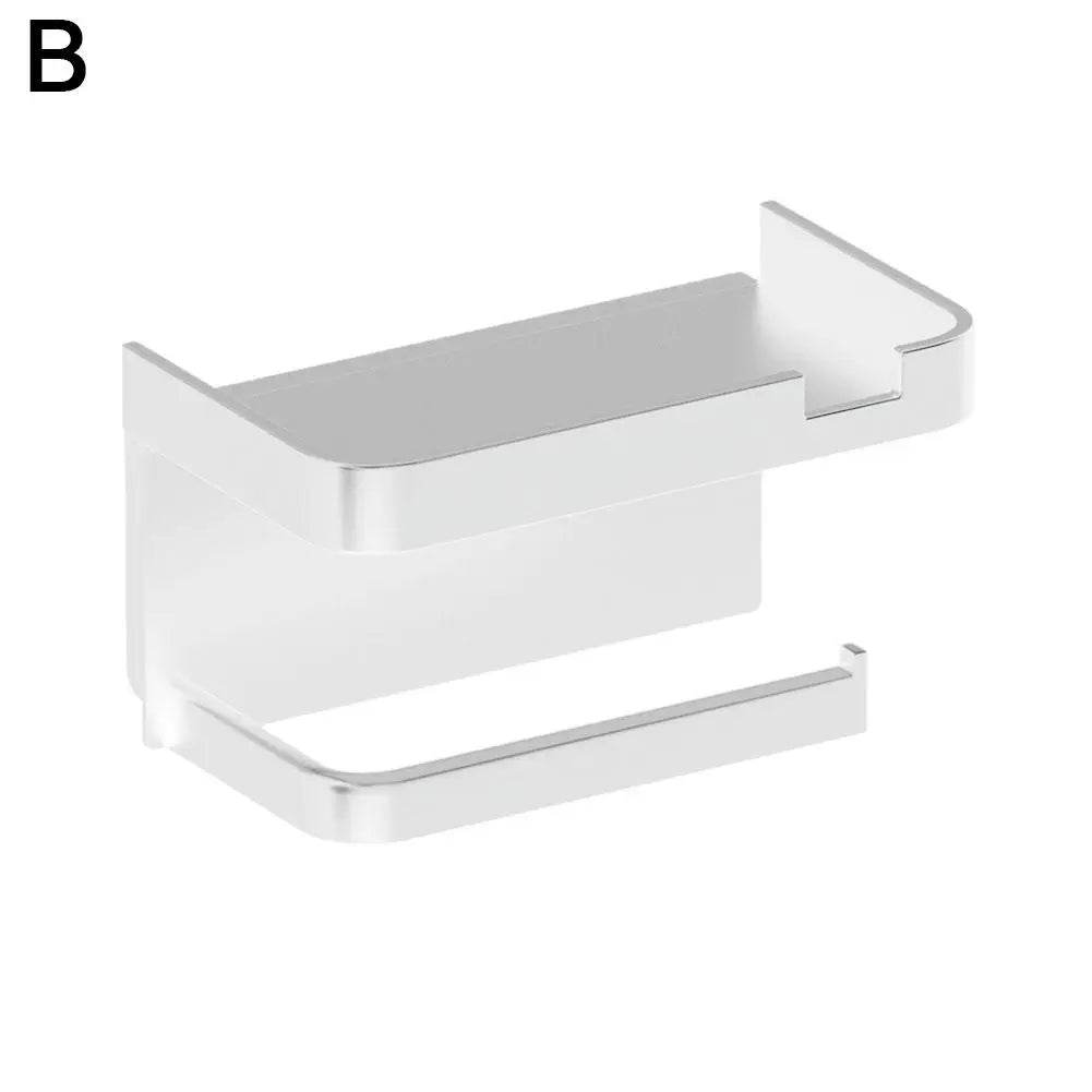 Wall Mounted Toilet Paper Holder Rustproof Thickened Plastic Storage Rack For Bathroom Kitchen Toilet Paper Roll Holder - P12 Hub Europe