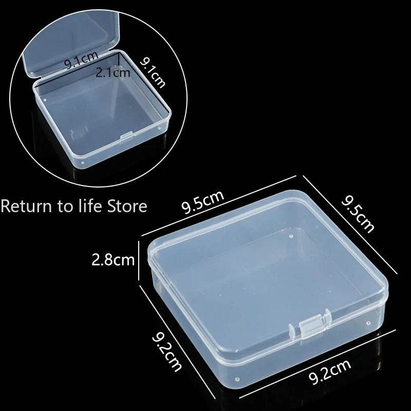 PP Storage Box Mini Transparent Plastic Case Container Square Rectangle Packaging Box for Jewellry Beads Small Items - P12 Hub Europe