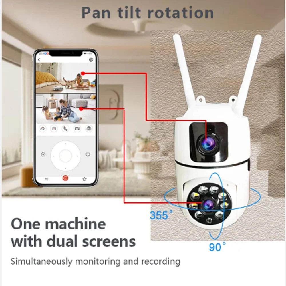 Camera 8MP Dual Lens WiFi PTZ, Auto Track, Color Night - P12 Hub Europe