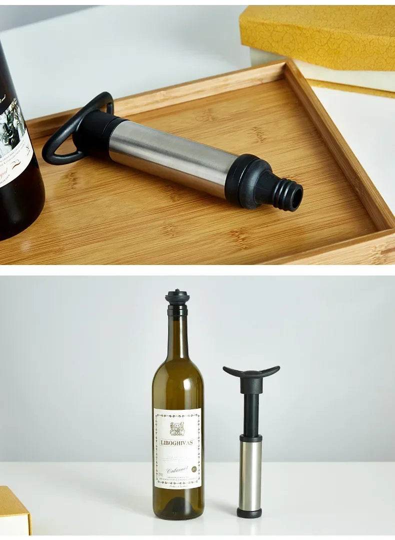 Bar Household Stainless Steel Red Wine Stopper Vacuum Pump Red Wine Vacuum Pump Champagne Stopper - P12 Hub Europe