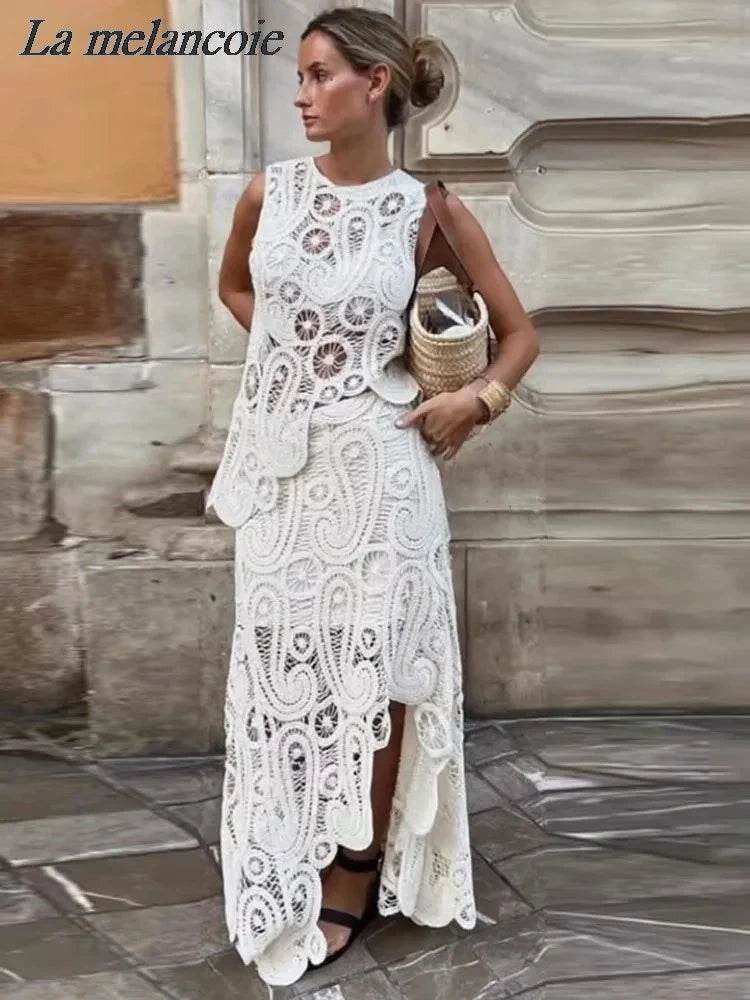Crochet Irregular Skirt Set - P12 Hub Europe