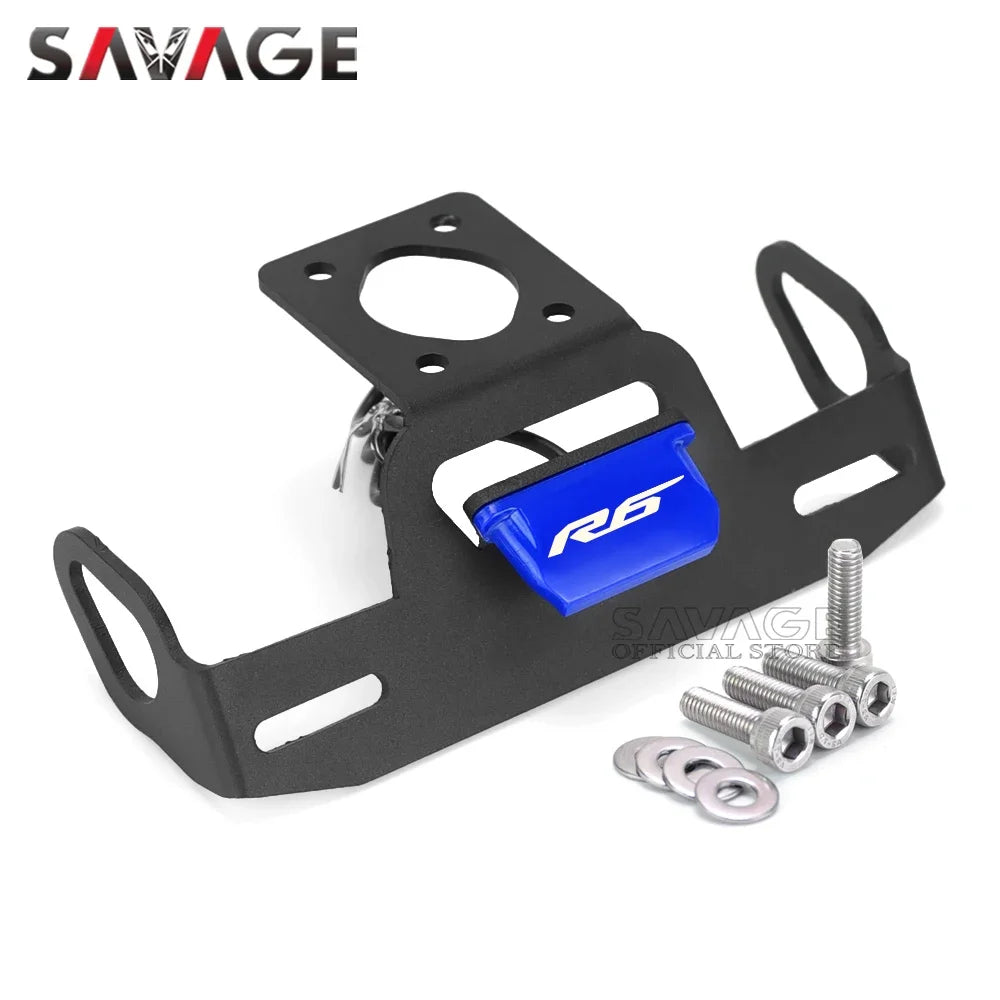 License Plate Holder For YAMAHA YZF R6 2006-2022 YZFR6 18 2020 Motorcycle Tail Frame Bracket LED Number Light Fender Eliminator