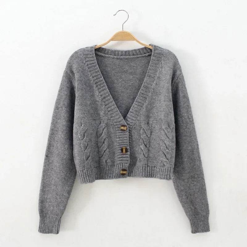 Twist Knit Cropped Cardigan - P12 Hub Europe