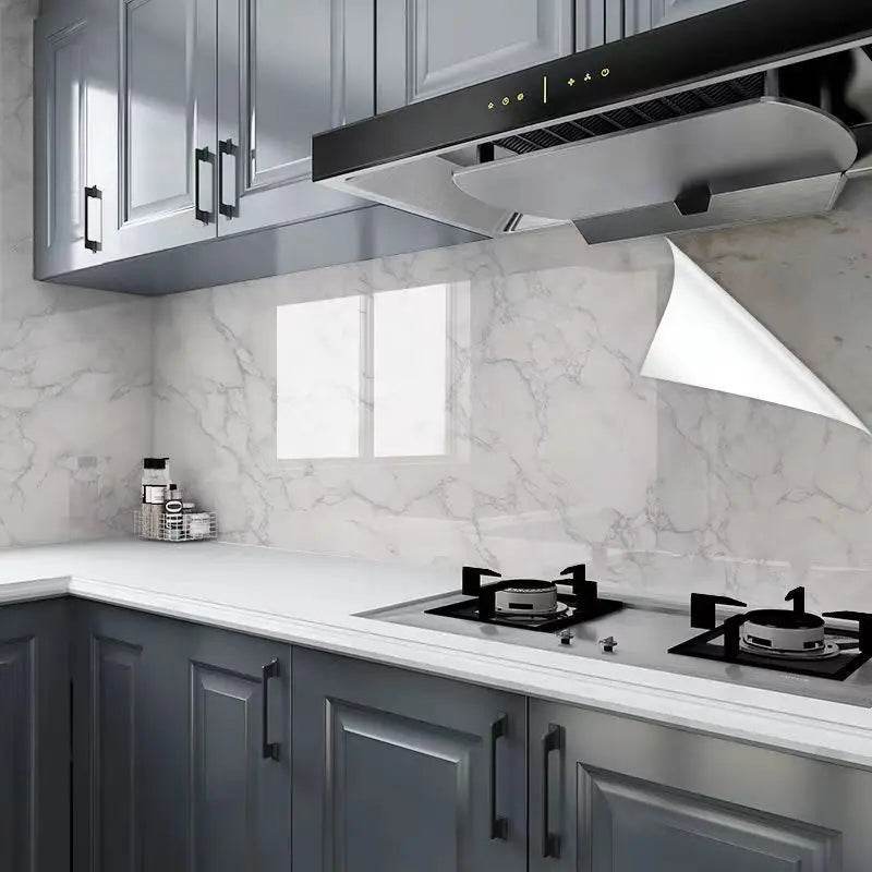 Marble Kitchen Waterproof Stickers PVC Self Adhesive Oil Proof Wall Sticker for Desktop Bathroom Renovation Wall Decor Removable - P12 Hub Europe