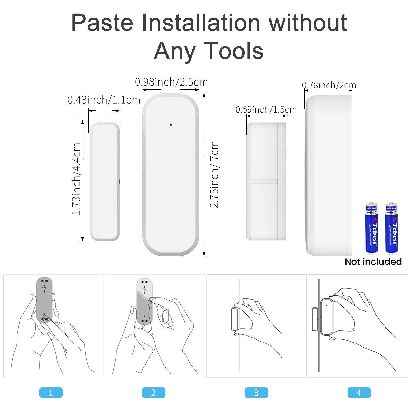 Sensor Door Tuya WiFi Smart Life - P12 Hub Europe