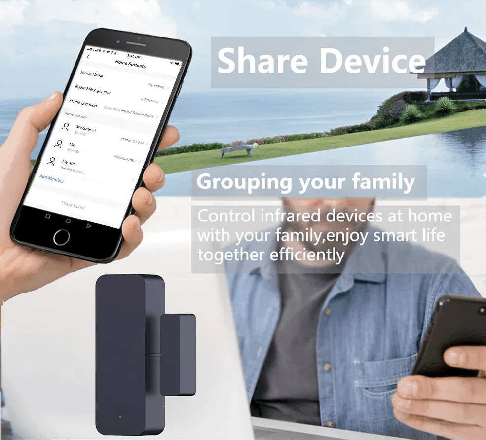 Sensor Door Tuya Zigbee WiFi Smart - P12 Hub Europe