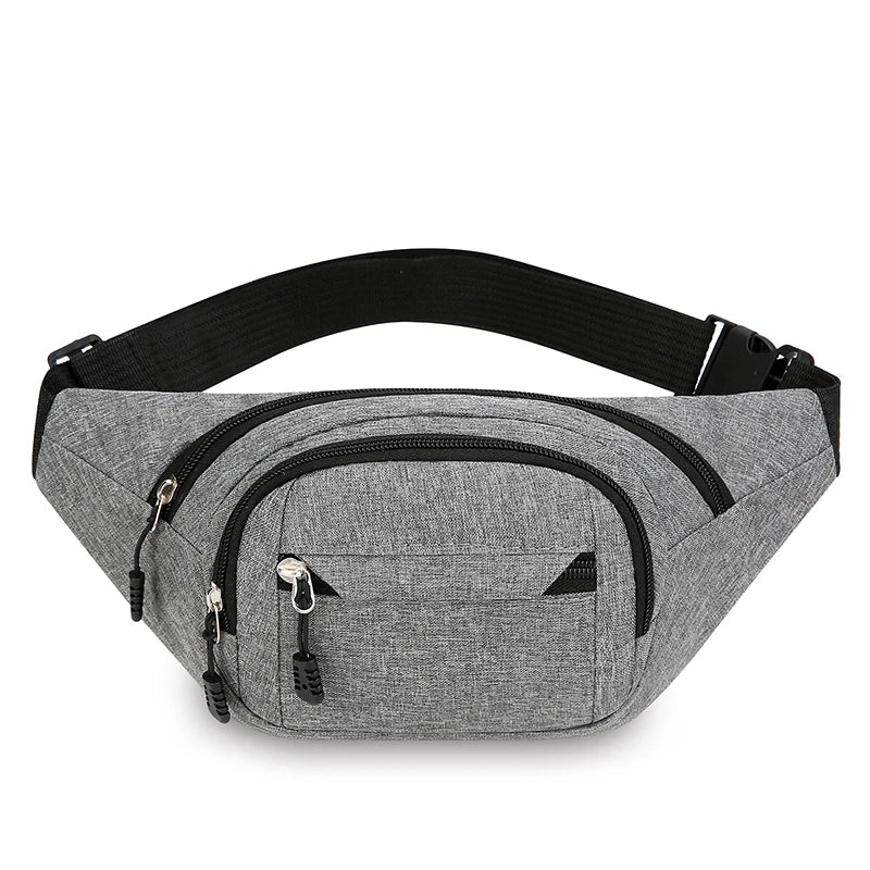 Men's Breast Package Waterproof Outdoor Sports Bag Canvas Pouch Korean-style Waist Bag Fanny Pouch Crossbody Male Banana Bag