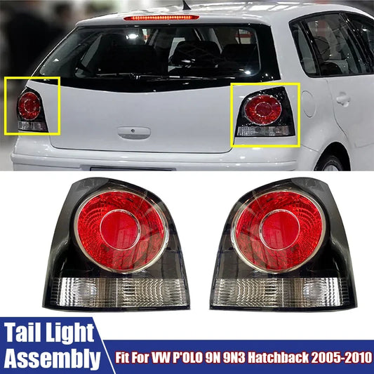 Tail Light Assembly Rear Bumper Brake Signal Light Fit For Volkswagen P'OLO 9N 9N3 Hatchback 2005-2010 6Q6945095AB, 6Q6945096AB