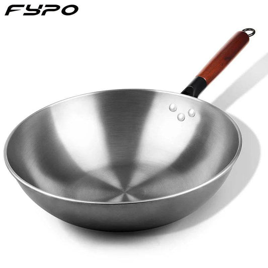 30/32CM Iron Wok Traditional Handmade Wok Kitchen Cookware Non-coating Pan Electromagnetic Furnace General Iron Pot - P12 Hub Europe