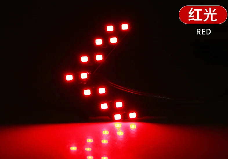 2Pcs Car LED Lights Rear View Mirror Arrow Panel Light 12V 14SMD Rear View Mirror Indicator Turn Signal Lamp Auto Accessories