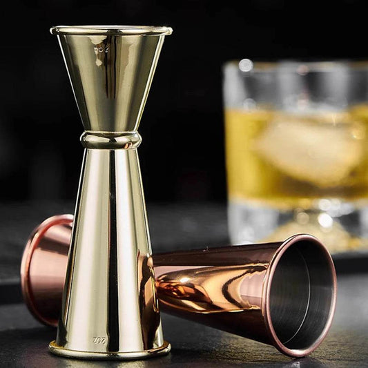 New Dual Shot Stainless Steel Measure Cup Cocktail Shaker Drink Spirit Measure Jigger Kitchen Bar Barware Tools - P12 Hub Europe