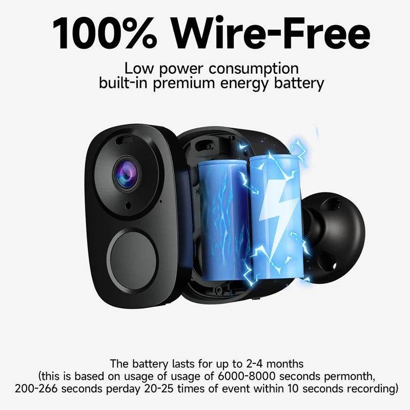 Outdoor Camera 2K Battery AI Motion, Siren, Color Night - P12 Hub Europe