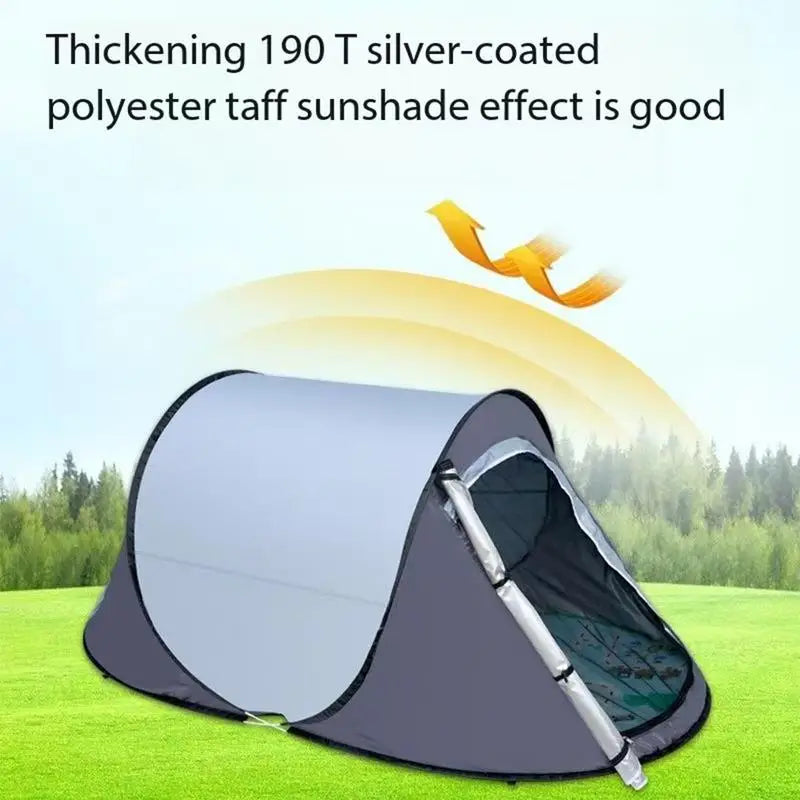 fully automatic tent pop up Sunshade Front and rear ventilation Foldable Automatic Beach Outdoor Picnic tent for 1-2 people