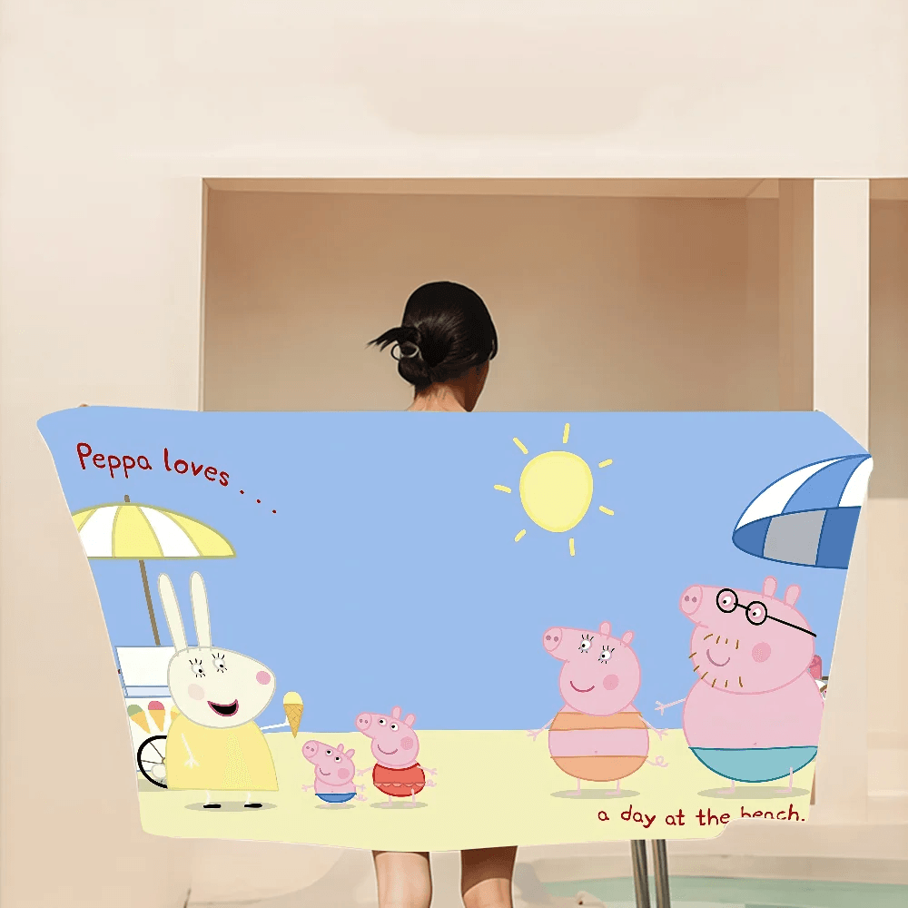 Cartoon P-Peppa Pig Microfiber Beach Towel Absorbent Quick Dry Soft Yoga Swimming Resort Mountain Climbing Towel - P12 Hub Europe