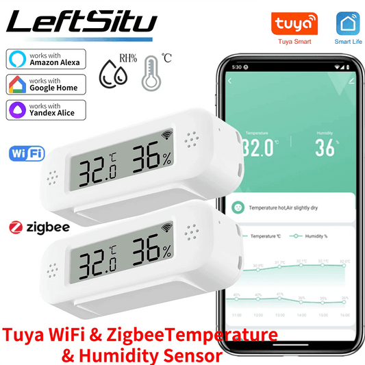 WiFi/Zigbee Temp Humidity Sensor | Alexa, Google, Smart Life - P12 Hub Europe