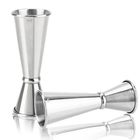 2PCS 30/60ml Cocktail Wine Shaker Measure Cup Stainless Steel Double Shot Drink Spirit Measure Jigger Kitchen Supplies gadget - P12 Hub Europe