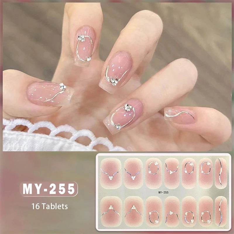 Full Cover Gradient Nail Stickers Multi Color -