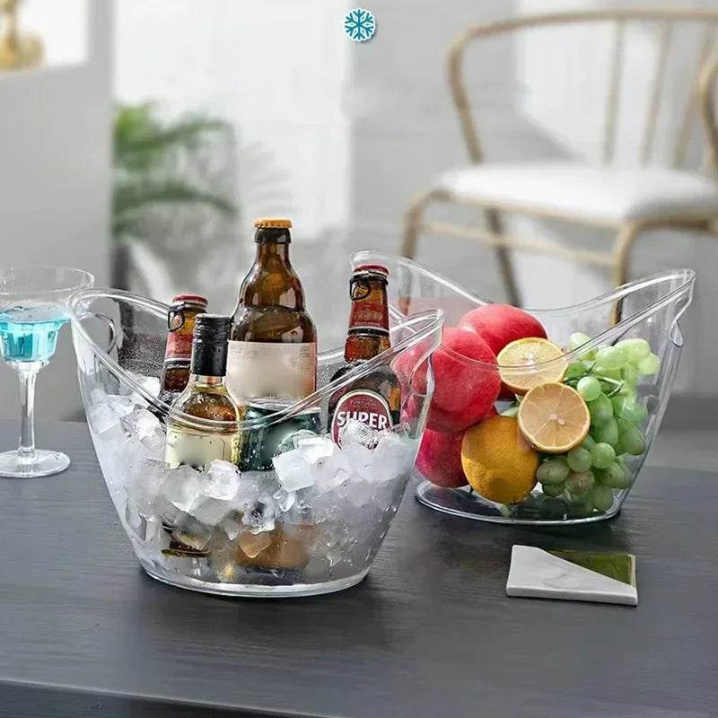 Hot Transparent Ice Cube Storage Bucket Beer Wine Bucket Bar Ice Bucket Container Champagne Can Wine Champagne Beer Chiller - P12 Hub Europe