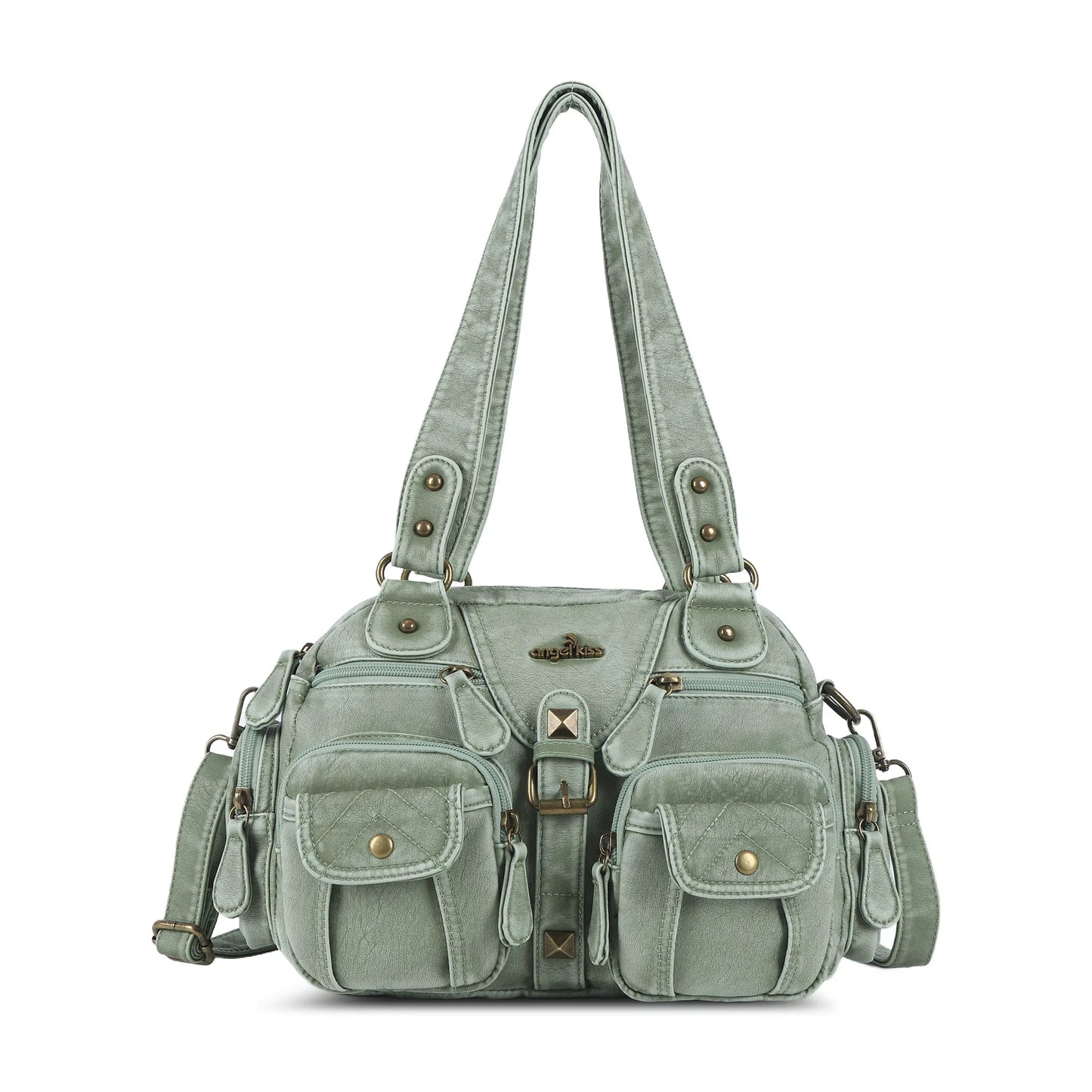 Angelkiss Women Handbags Satchel Top-handle Handbag PU Shoulder Bag Dumpling Pack Give Gifts Shoulder Bags Phone Money Pack