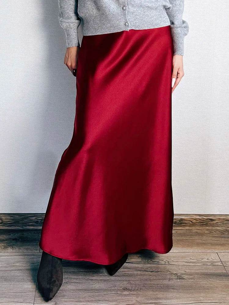 Women's Satin Maxi Skirt - P12 Hub Europe