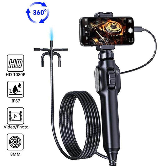 Borescope 8.5mm 360° iOS/Android, 1080P, 8 LED, Articulating - P12 Hub Europe