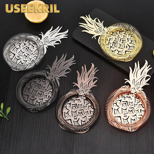 Creative Pineapple Cocktail Strainers Wine Strainer Stainless Steel Bar Strainer Drinkware Tools Bartender Bar Accessories - P12 Hub Europe