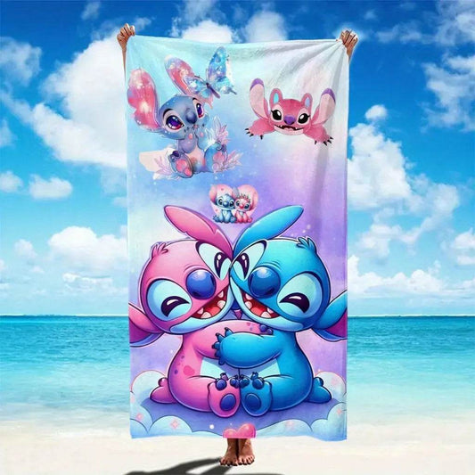 Stitch-Inspired Beach Towel: Colorful and Adorable for Your Summer Fun! Suitable for towels, bath towels, beach towels, gifts - P12 Hub Europe