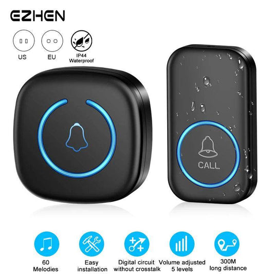 Wireless Doorbell | 300M, 60 Tunes, Volume Control - P12 Hub Europe