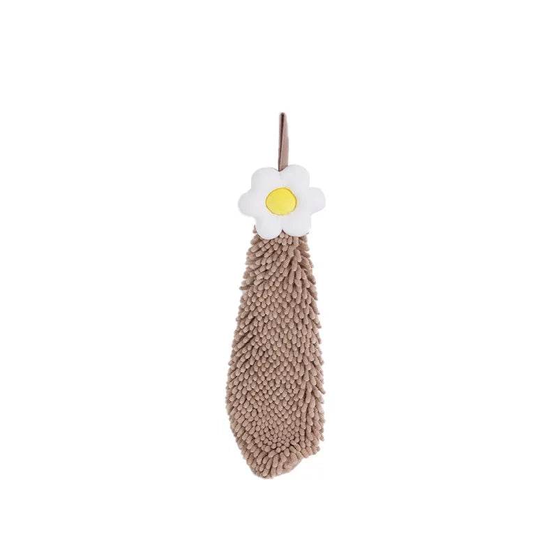 Chenille Hand Towel with Hanging Loops, Quick Dry, Soft, Absorbent, Microfiber, Bathroom, Kitchen - P12 Hub Europe