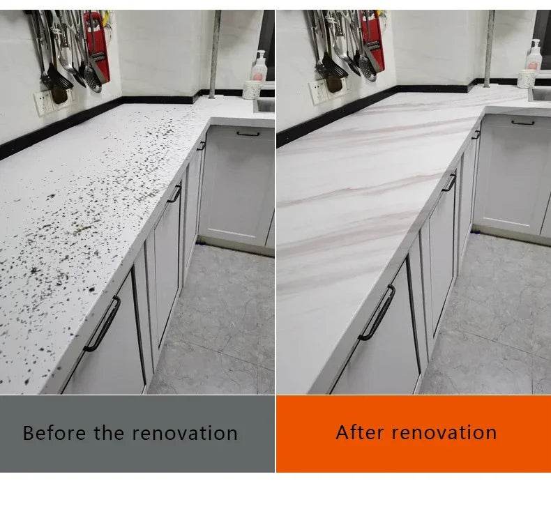 Marble Kitchen Waterproof Stickers PVC Self Adhesive Oil Proof Wall Sticker for Desktop Bathroom Renovation Wall Decor Removable - P12 Hub Europe