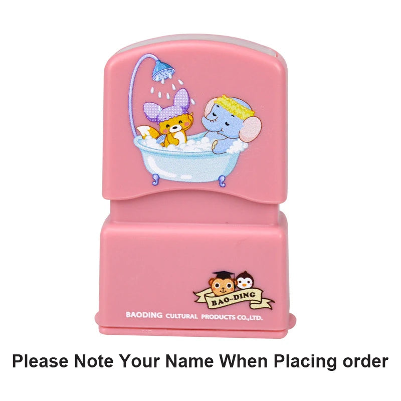 Customized Name Stamp Paints Personal Student Child Engraved Waterproof Non-fading Kindergarten Cartoon Clothing Name Seal