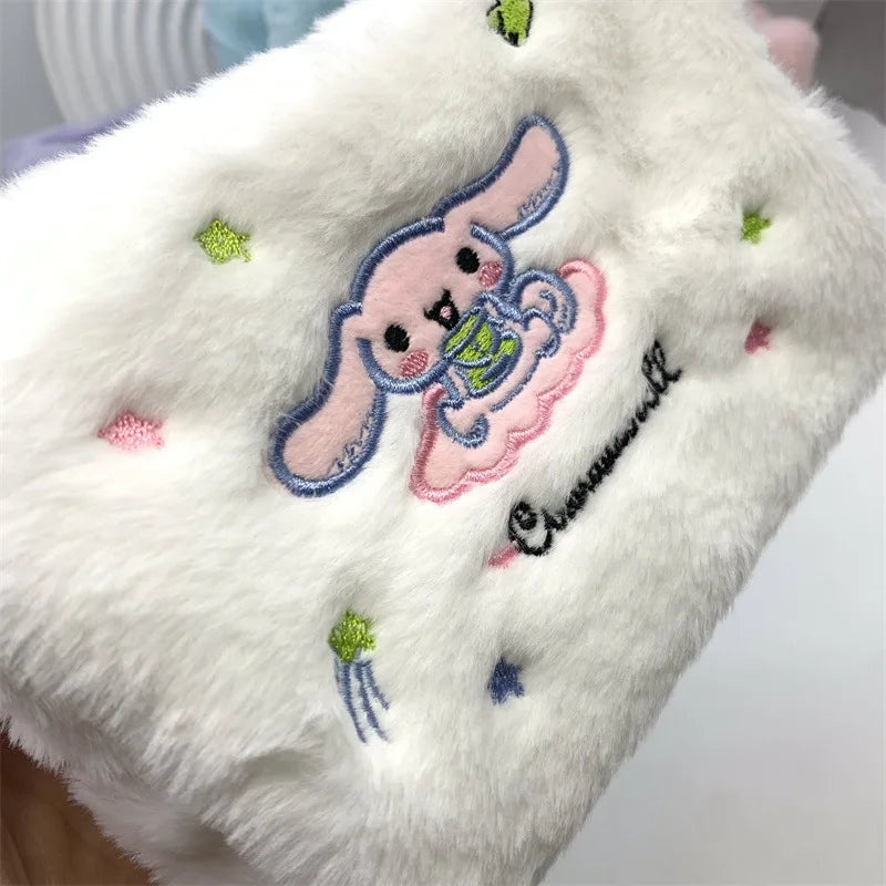 Sanrio Cosmetic Bag Plush Kuromi Makeup Bags Cinnamoroll Large Capacity Storage Pencil Case Cute Kids School Supply Kawaii Gift