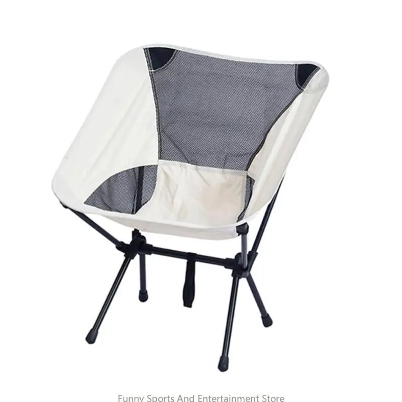 C4DE Outdoor Fishing Chair Compact Camp Backrest Chair Folding Fishing Camping BBQ Chairs Lightweight Collapsible Arm Chair