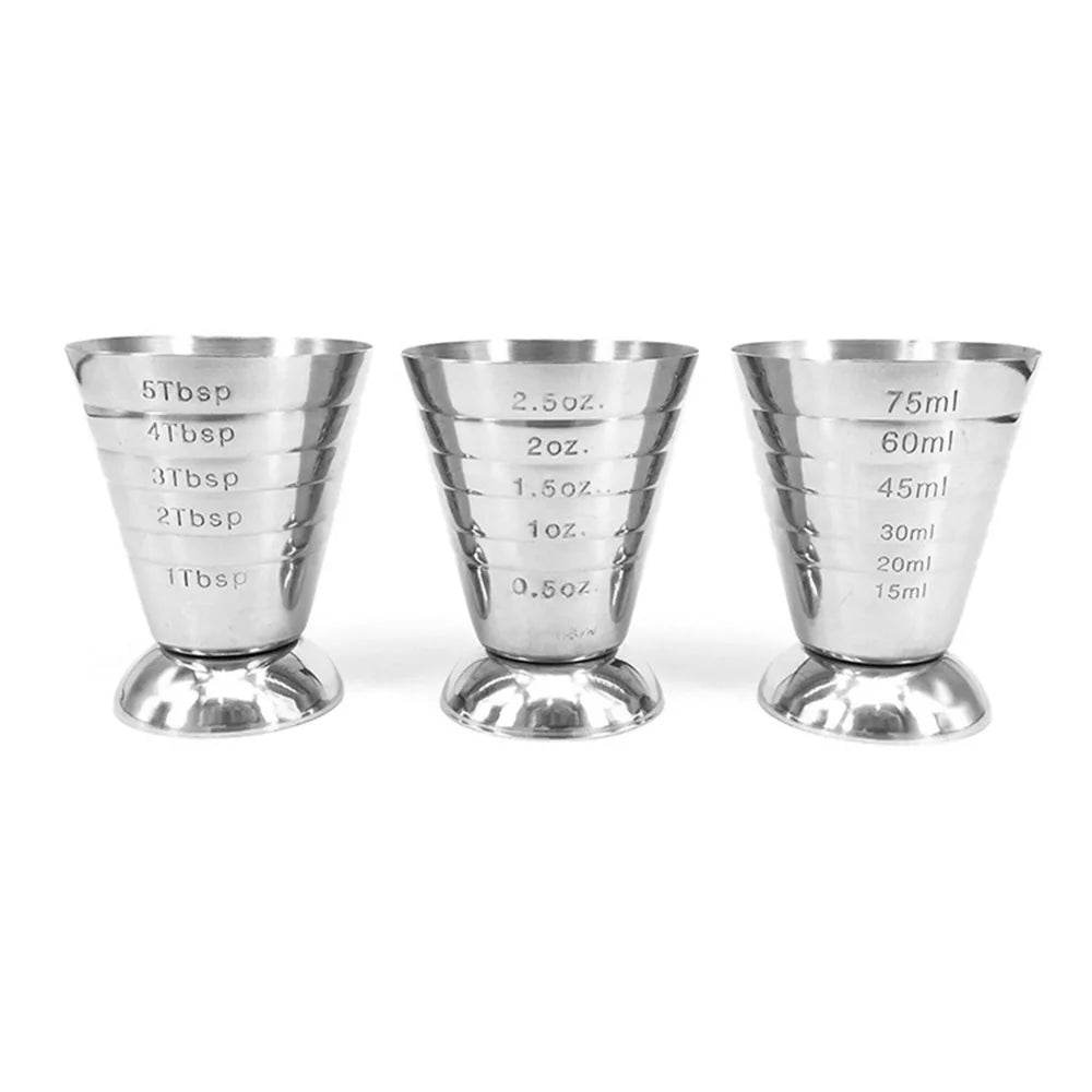 75ML Stainless Steel Measure Cup Cocktail Tool Bar Mixed Drink Cocktail Tools Bar Jigger Cup Barware Home Supply - P12 Hub Europe