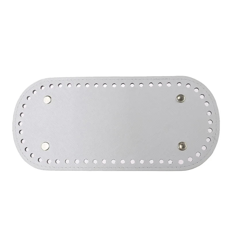 22x10cm Long Bottom for Knitted Bag PU leather Bag Base Handmade Bottom With Holes Diy Crochet Bag Bottom accessories