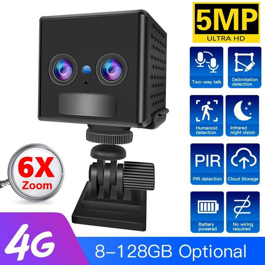 Baby Cam 4G 4K Dual Lens 5MP, 3000mAh, PIR, Night Vision - P12 Hub Europe