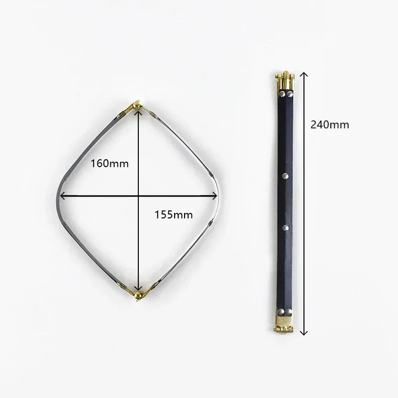 Deepeel 15-30cm Metal Internal Kiss Clasp Purse Frame Cloud Bag Rectangle Pipe Clamps Buckle DIY Handmade Bags Handles Accessory