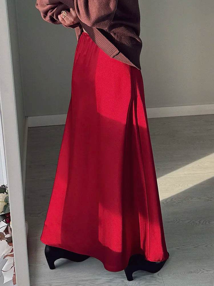 Women's Satin Maxi Skirt - P12 Hub Europe