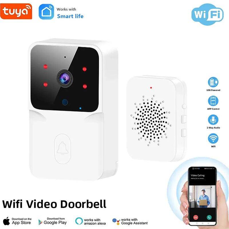 Video Doorbell Tuya WiFi | Rechargeable, HD, 2-Way Audio - P12 Hub Europe