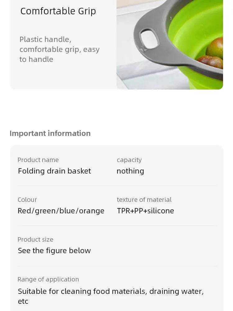 Collapsible Silicone Strainer Basket - P12 Hub Europe