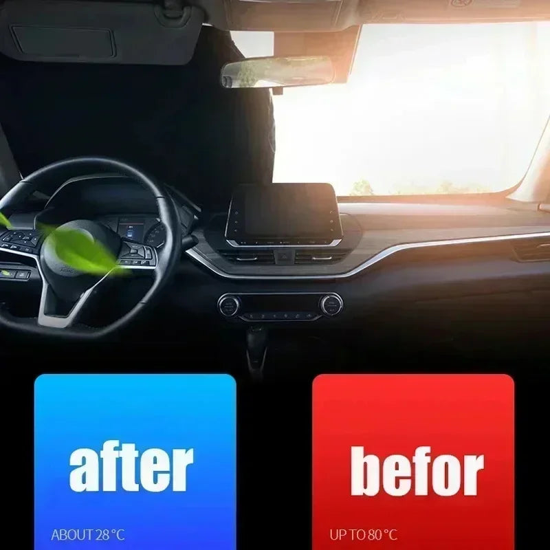 Car Front Sunshades Foldable Windshield Sun Blocker Universal Fit for Car,Truck,SUV