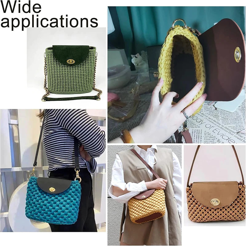 1/6pcs Handmade Bag Bottom Flap Cover Hardware For Bags DIY HandBag Shloulder Straps For Knitting Bags Handbag Crossbody Bags