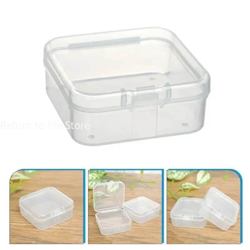 PP Storage Box Mini Transparent Plastic Case Container Square Rectangle Packaging Box for Jewellry Beads Small Items - P12 Hub Europe